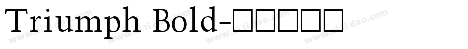 Triumph Bold字体转换